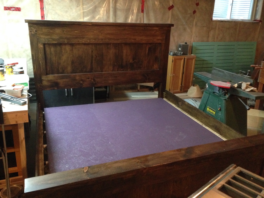 king farmhouse bed assembled
